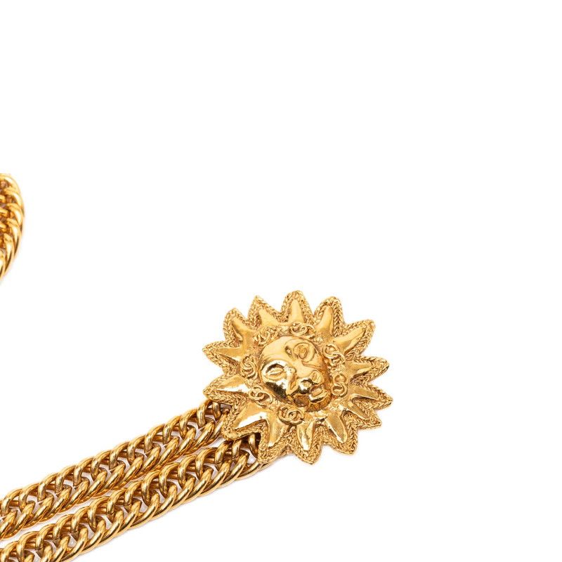 Chanel Vintage CC Logo Lion Motif Chain Belt Gold Plated — view 2
