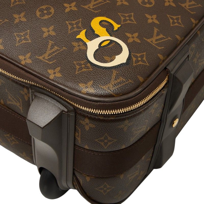 Louis Vuitton Monogram Pegase 55 Travel Bag Suitcase Brown Leather — view 4