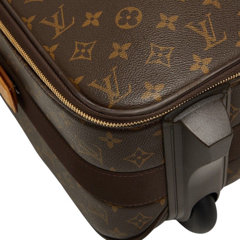 Louis Vuitton Monogram Pegase 55 Travel Bag Suitcase Brown Leather — view 5