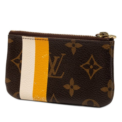 Louis Vuitton Monogram Pochette Cles Belbow Coin Case Brown Yellow — view 2
