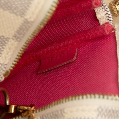 Louis Vuitton Damier Azur Vivienne Mini Pochette Pouch Mini Handbag White — view 6