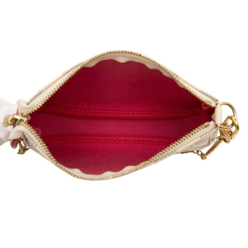 Louis Vuitton Damier Azur Vivienne Mini Pochette Pouch Mini Handbag White — view 4