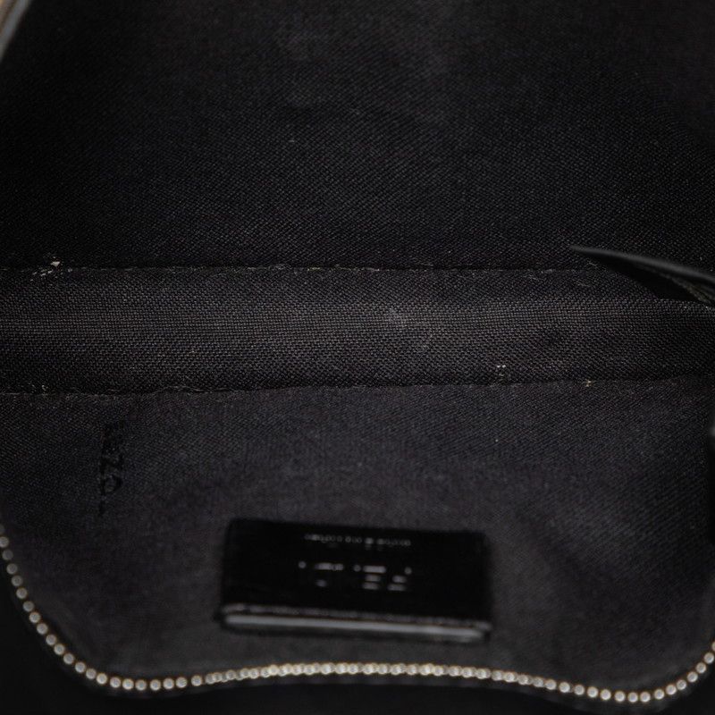 Fendi Zucca Marsupio Baguette Crossbody Shoulder Bag Brown Black Canvas Leather — view 4