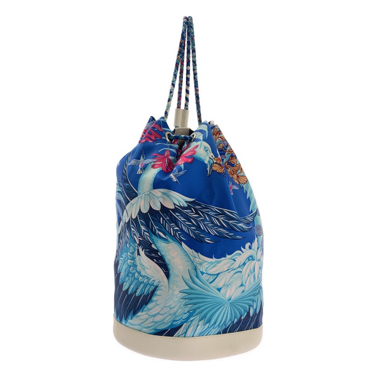 Hermes Soikle 22 All Over Pattern Drawstring Shoulder Bag Blue