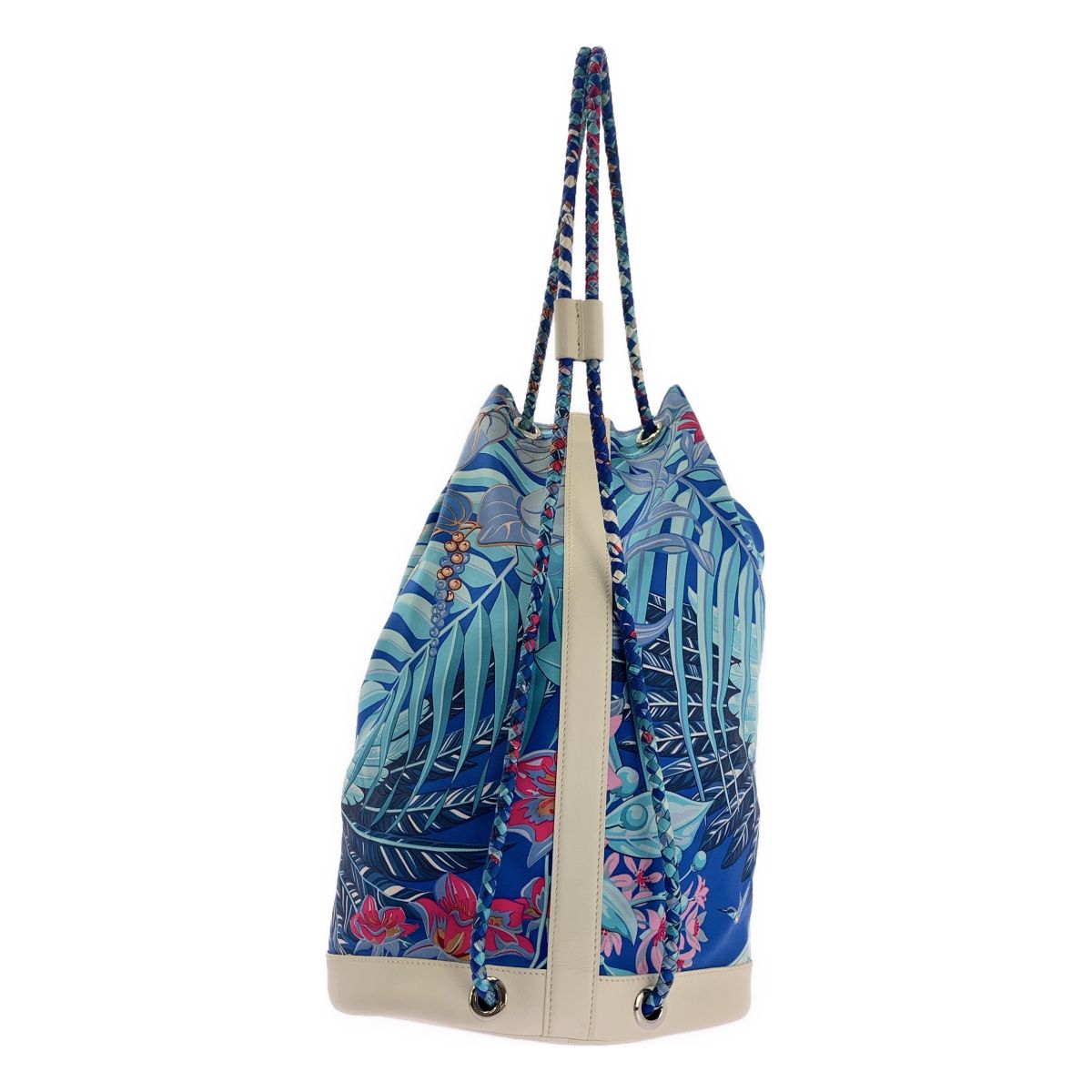 Hermes Soikle 22 All Over Pattern Drawstring Shoulder Bag Blue — view 2