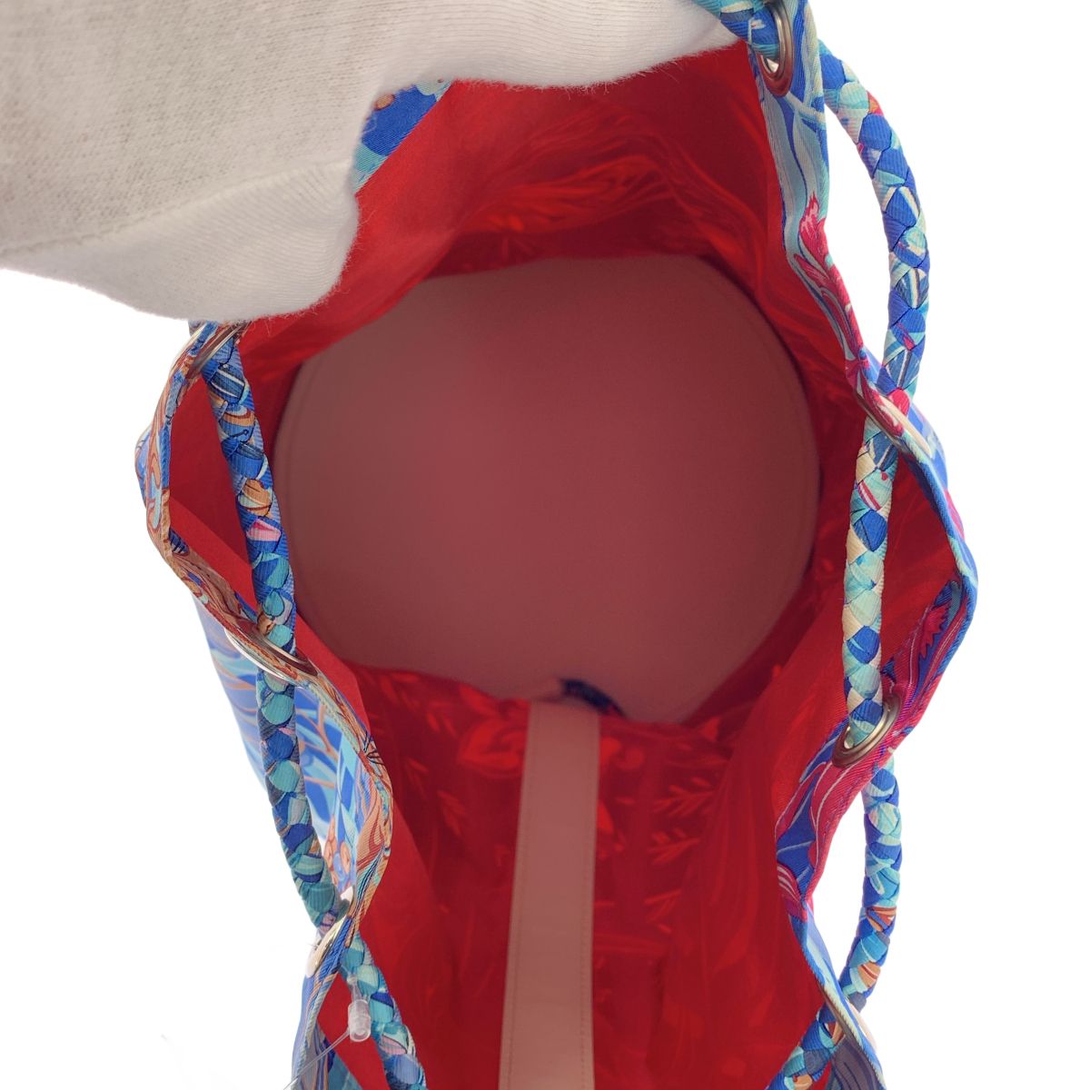 Hermes Soikle 22 All Over Pattern Drawstring Shoulder Bag Blue — view 3