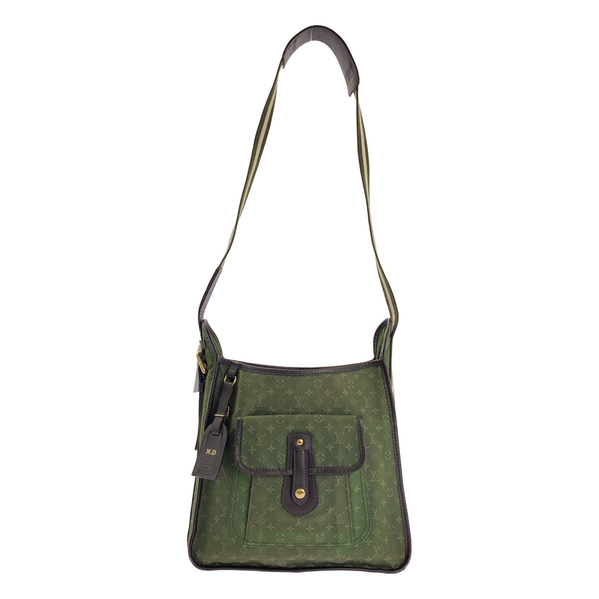 Louis Vuitton Mini Besace Marie Kate Monogram Shoulder Bag Khaki Dark Brown