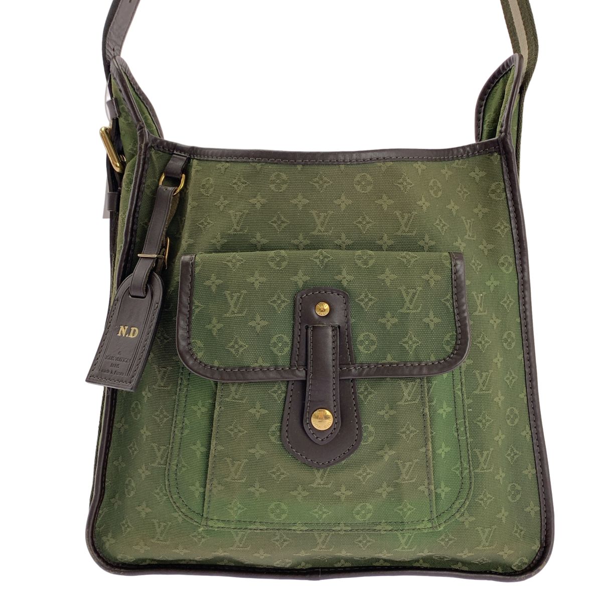Louis Vuitton Mini Besace Marie Kate Monogram Shoulder Bag Khaki Dark Brown — view 3
