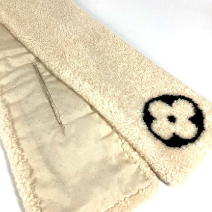 Louis Vuitton Scarf Echarpe Shirred Lamb Shearling Beige — view 3