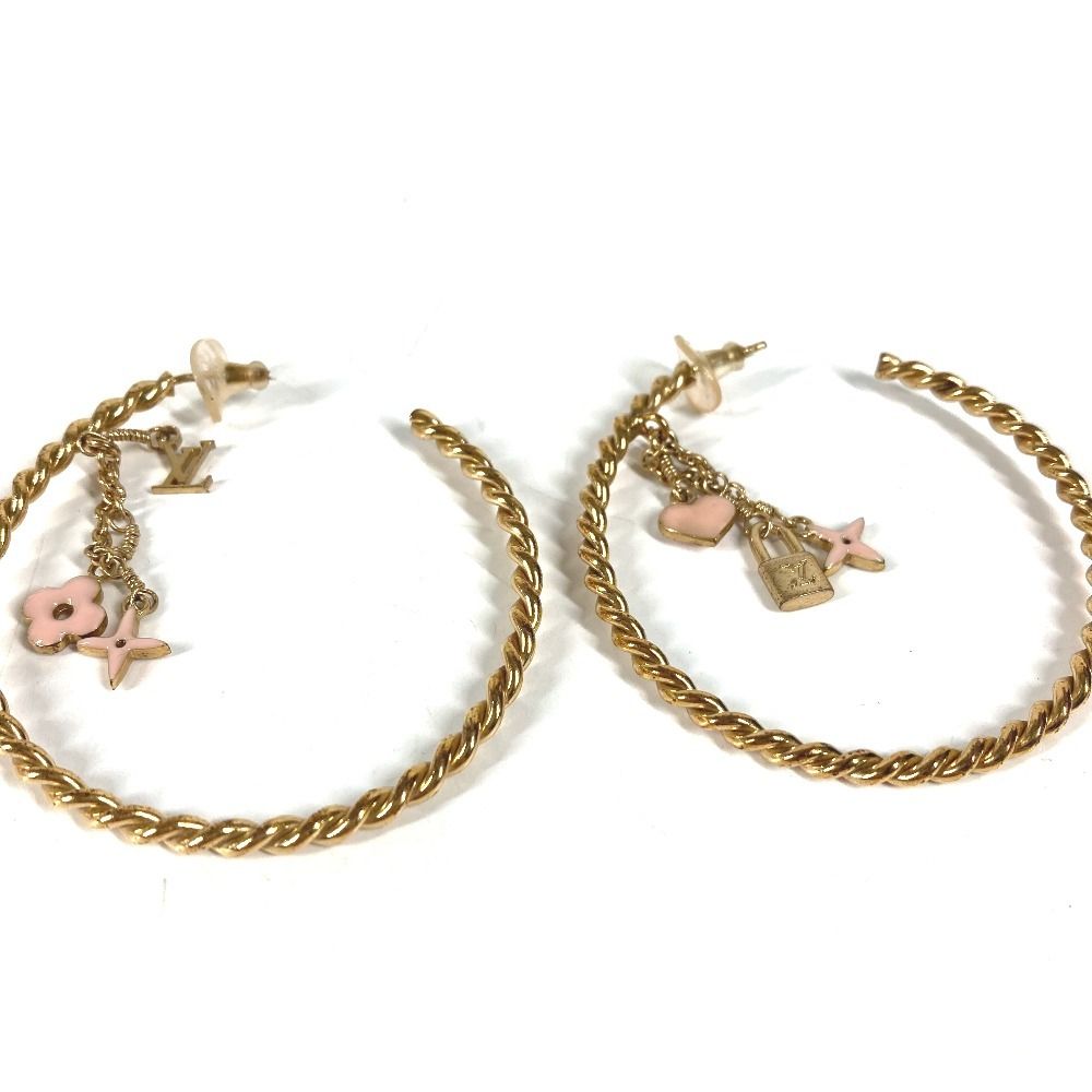 Louis Vuitton Earrings Creole All Metal Gold — view 2