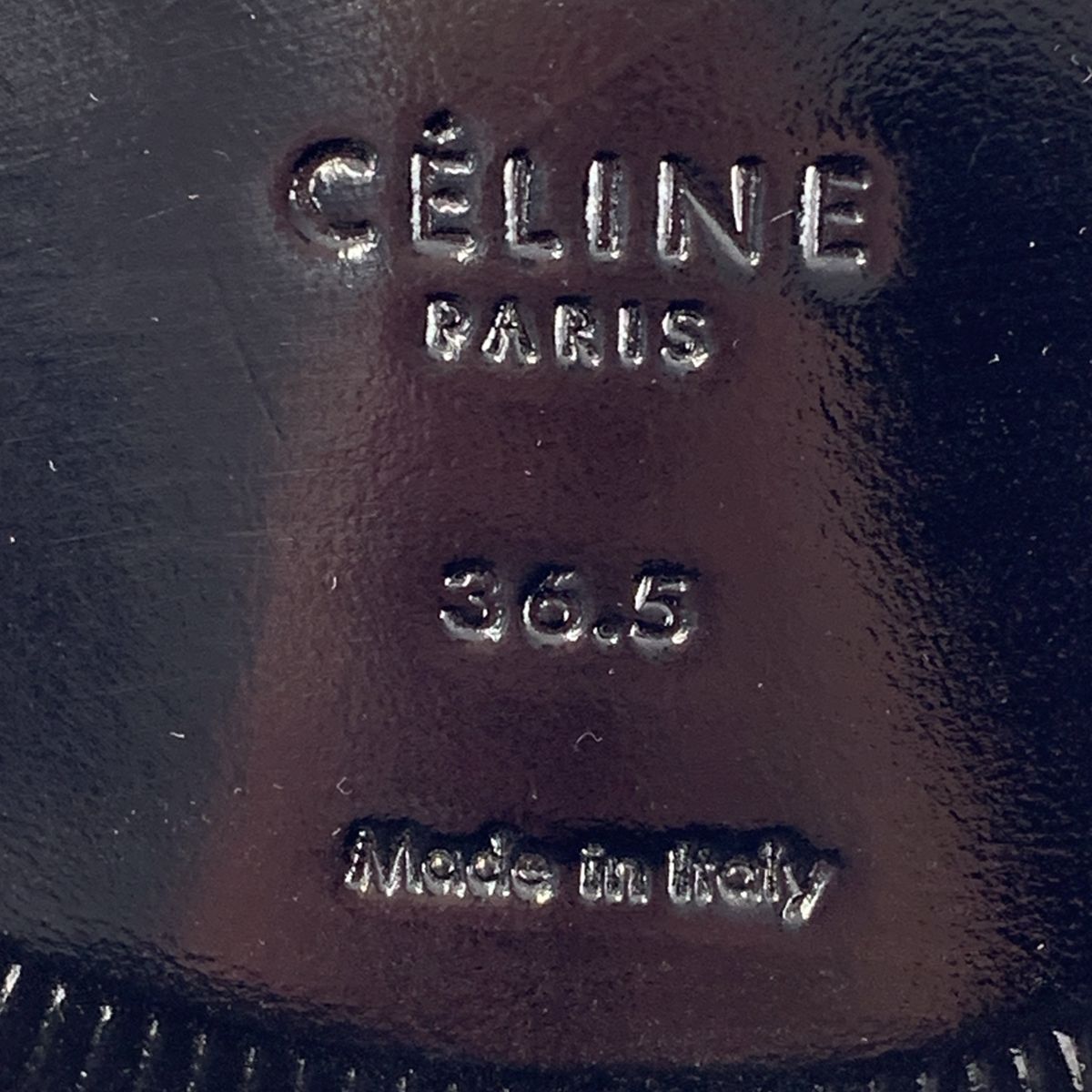 Celine Leather Lace Up Shoes Black 36.5 — view 6