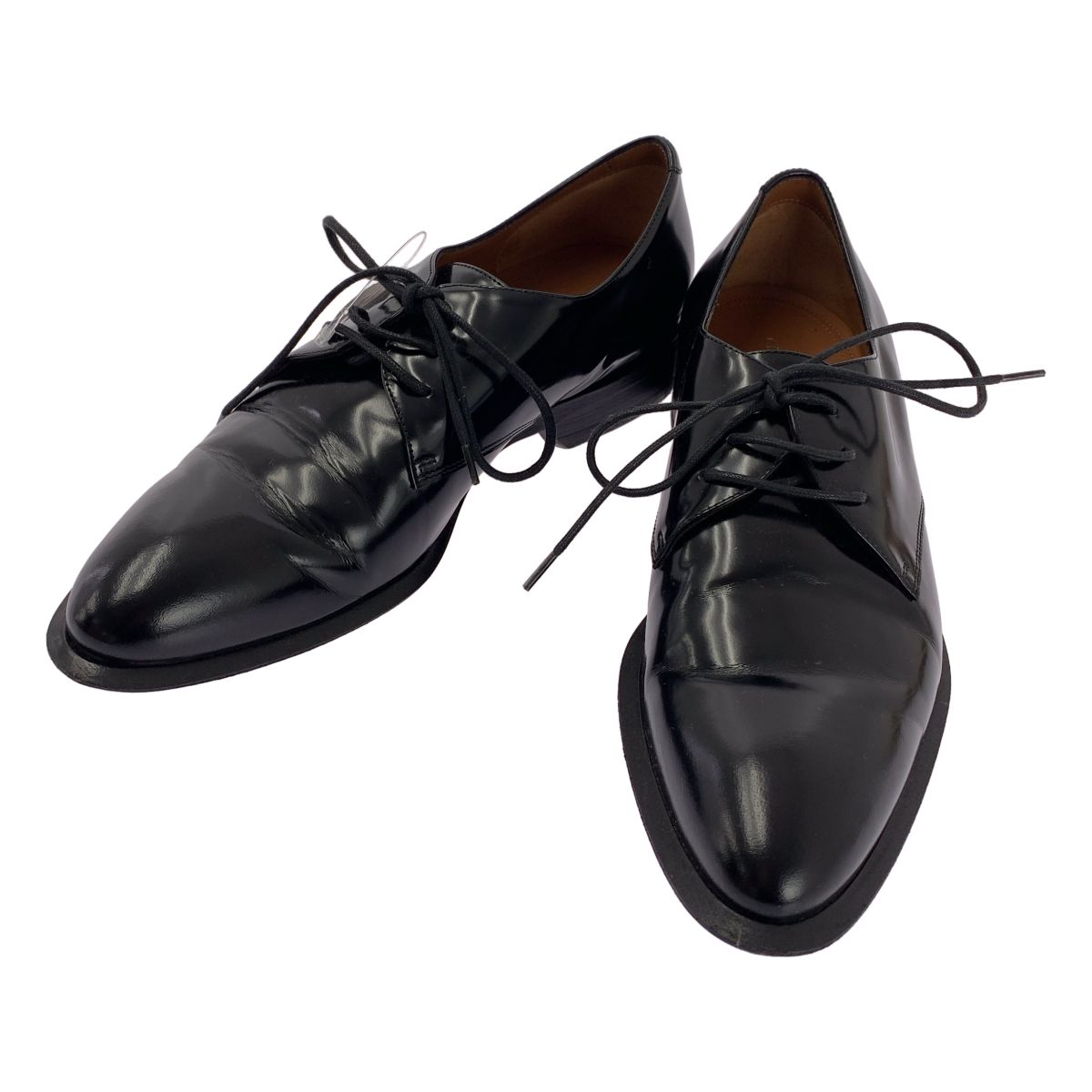 Celine Leather Lace Up Shoes Black 36.5