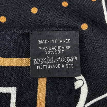 Hermes Carre 140 la Promenade du Matin Bandana Morning Walk Scarf Cashmere Silk — view 2