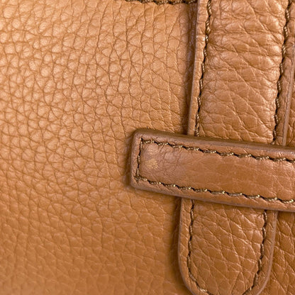 Loewe Logo Shoulder Bag Leather Brown — view 4