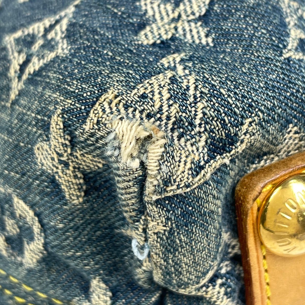 Louis Vuitton PM Shoulder Bag Monogram Denim Blue — view 3