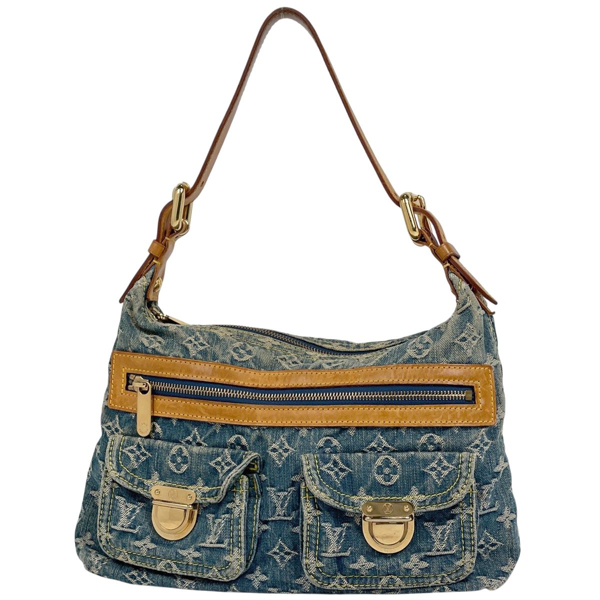 Louis Vuitton PM Shoulder Bag Monogram Denim Blue