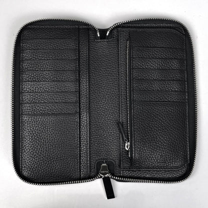 Gucci Logo Wallet Zip Around Leather Black — view 6