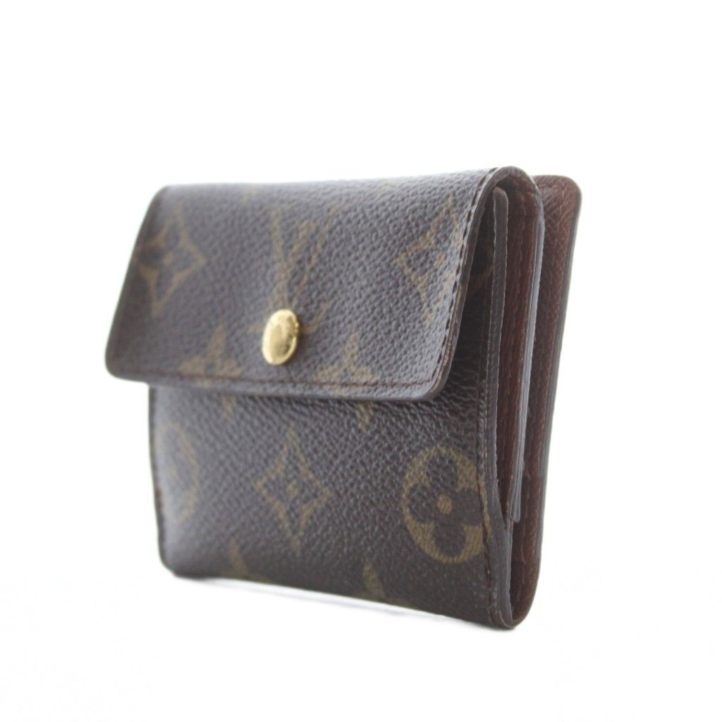 Louis Vuitton Coin Case Wallet Card Brown Snap Button Monogram Pattern — view 3