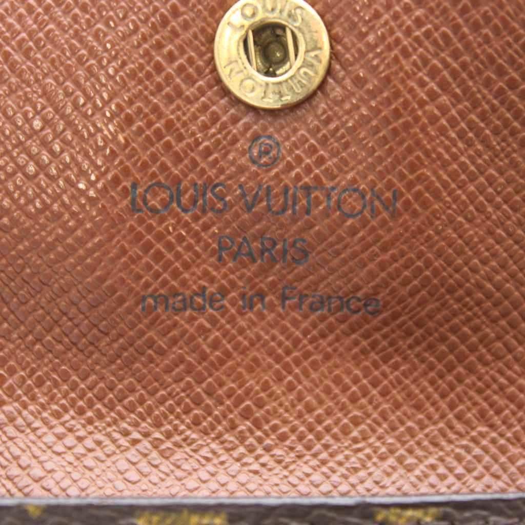 Louis Vuitton Coin Case Wallet Card Brown Snap Button Monogram Pattern — view 7
