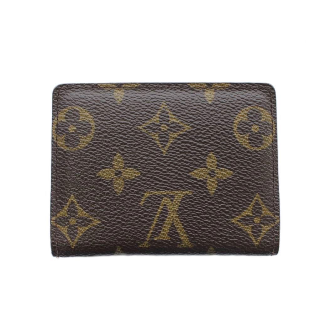 Louis Vuitton Coin Case Wallet Card Brown Snap Button Monogram Pattern — view 2