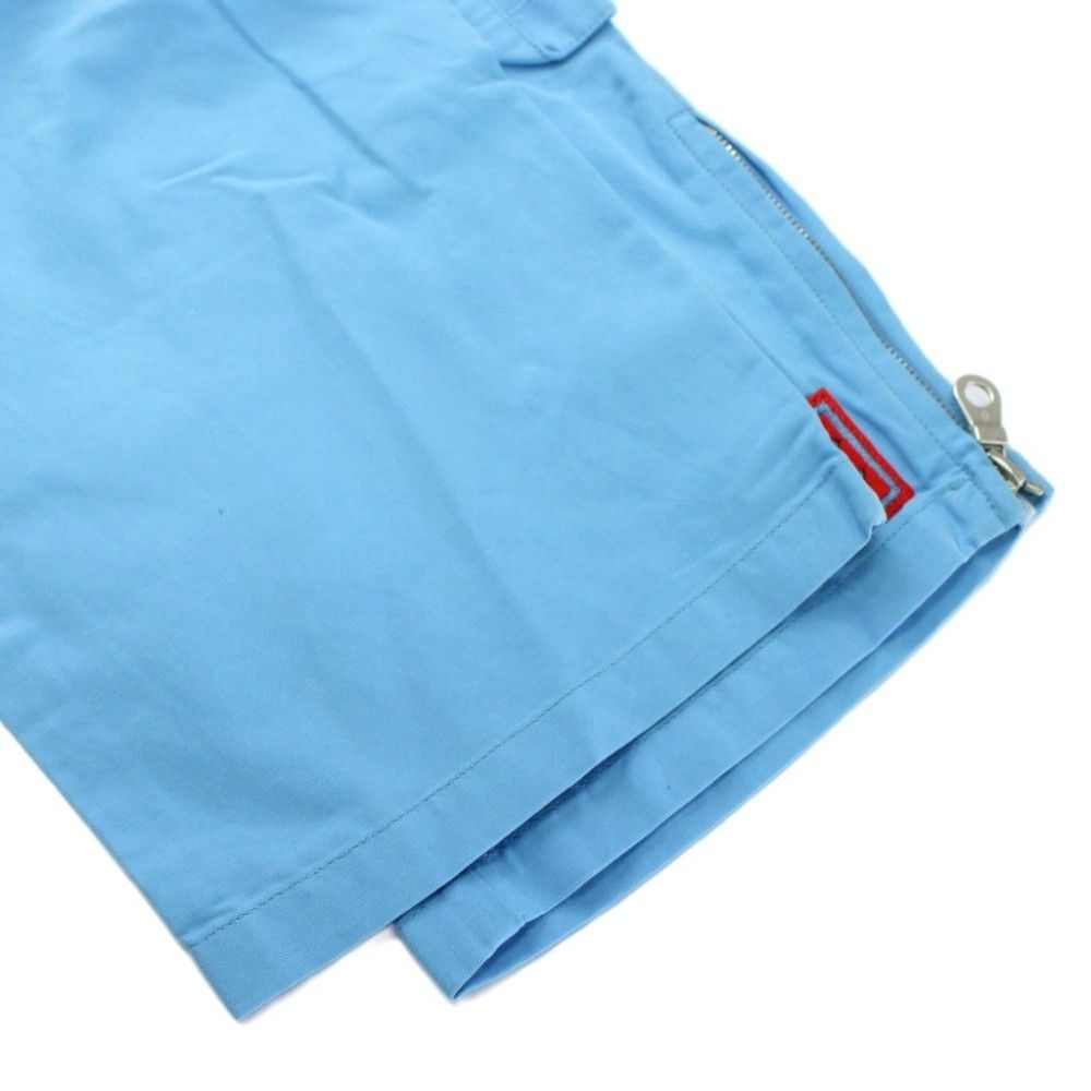 Chanel Sports Line Cropped Pants CC Logo Embroidery Patch Zip Fly Blue — view 7