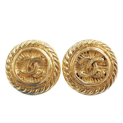 Chanel Large Earrings CC Logo Gold