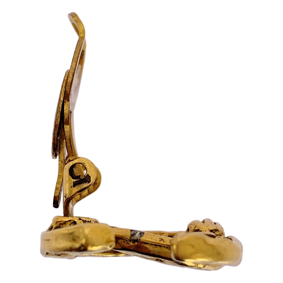 Chanel Vintage CC Logo Earrings Gold — view 5