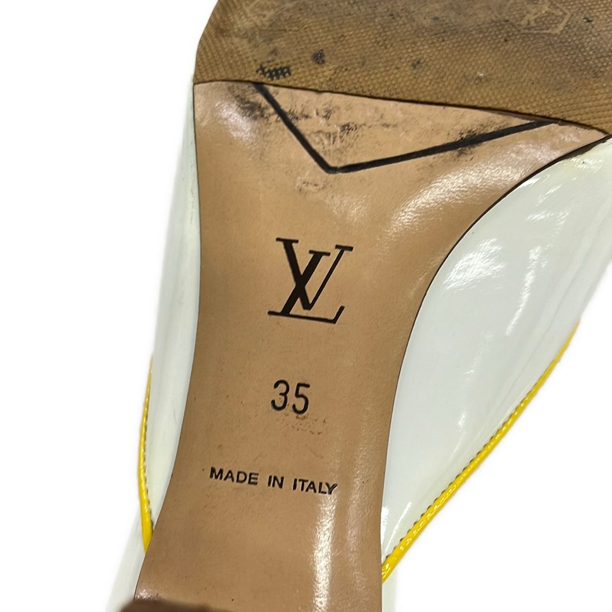 Louis Vuitton Mules White Yellow Multi Flower Leather 35 — view 6