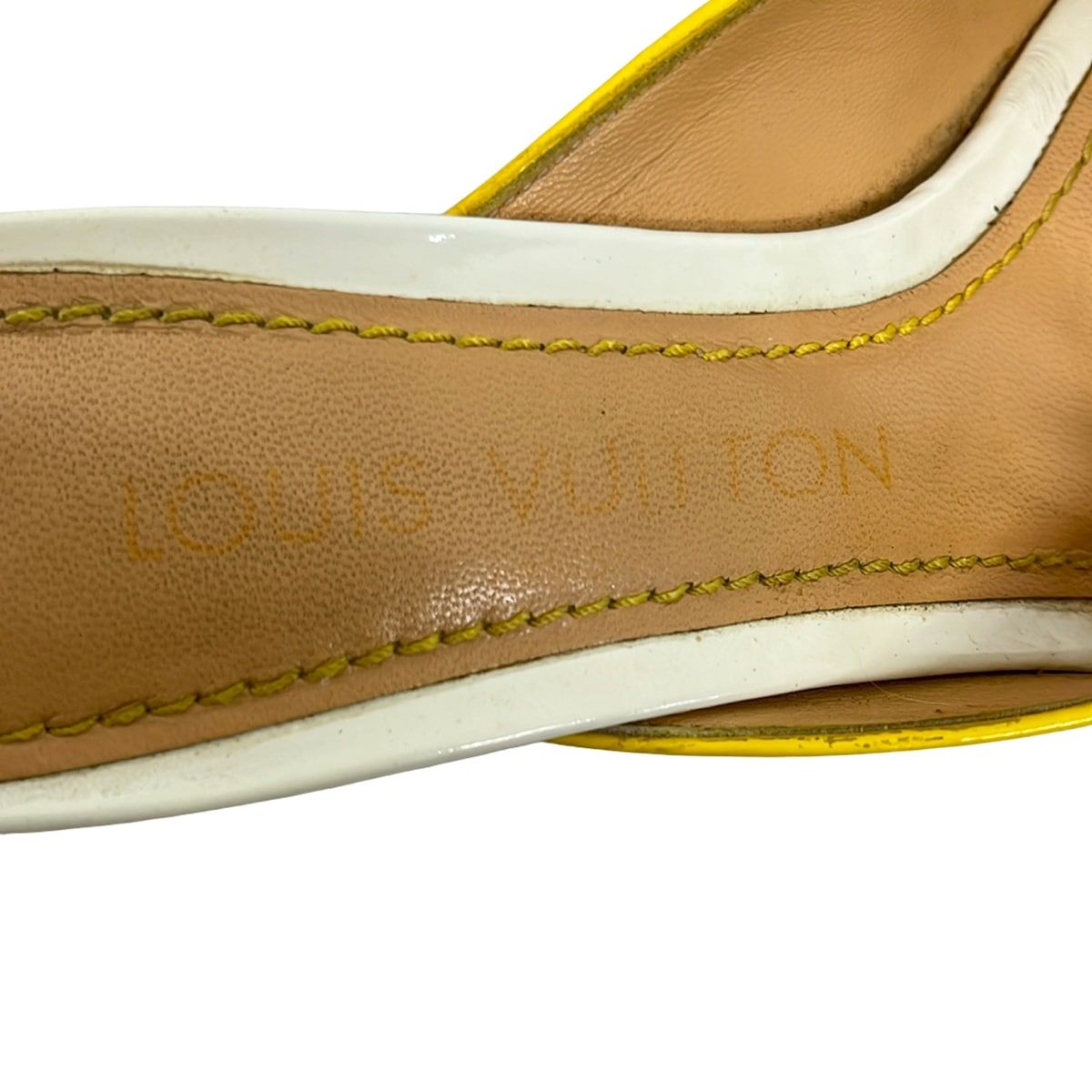 Louis Vuitton Mules White Yellow Multi Flower Leather 35 — view 5