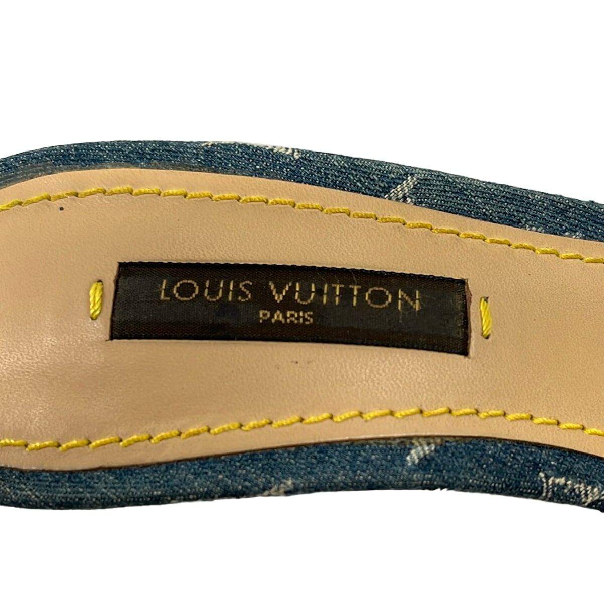 Louis Vuitton Mules Blue Beige Multi Ribbon 35 — view 5