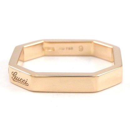 Gucci Ring Octagonal Square Logo Diamond 18K Pink Gold — view 2