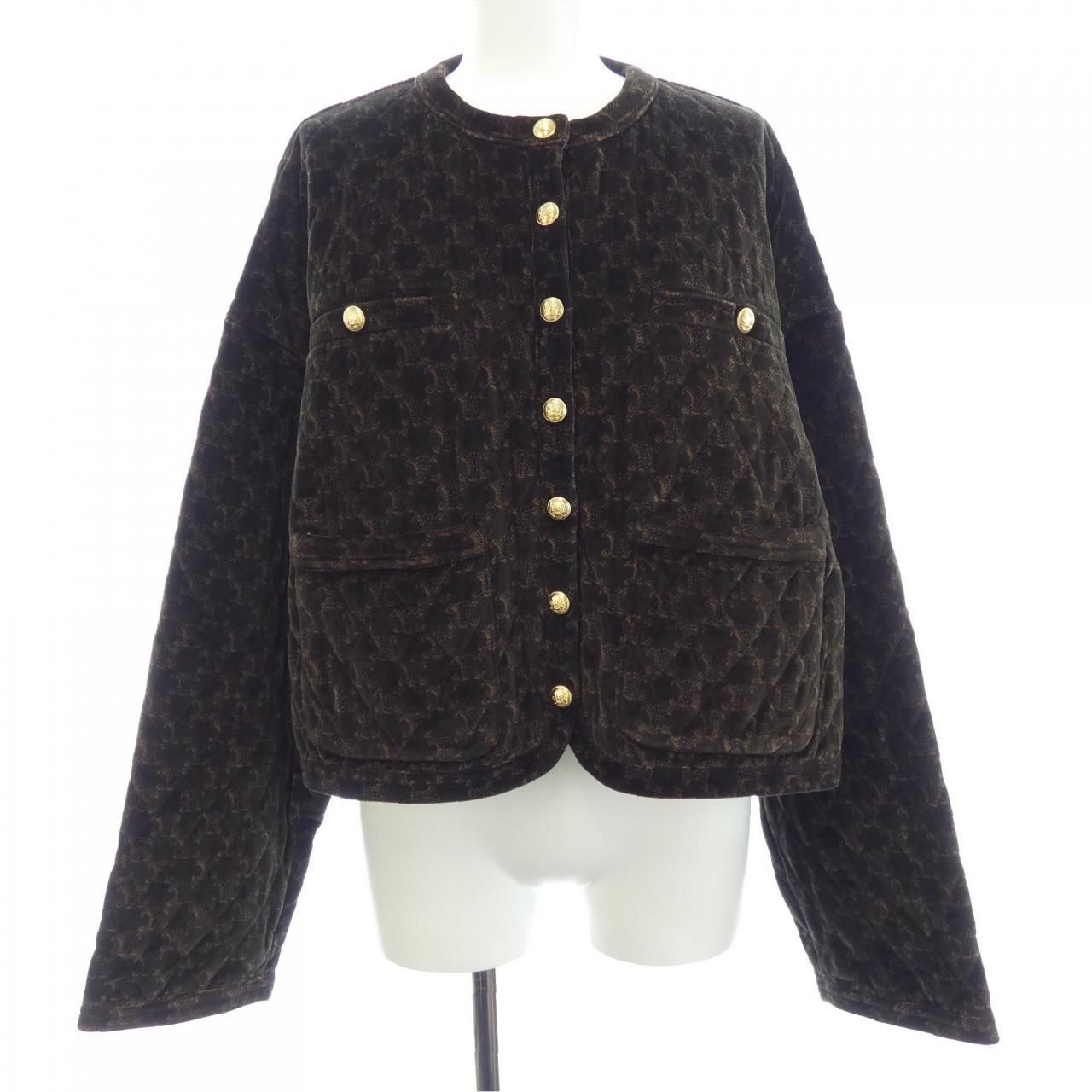 Celine Collarless Jacket Black