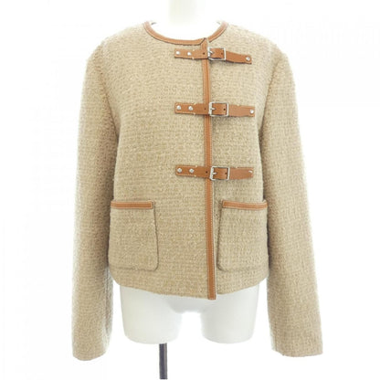 Celine Collarless Jacket Beige