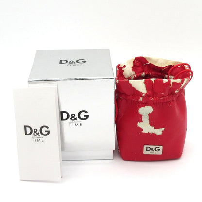 Dolce & Gabbana D&G Watch Heart Rhinestone Bezel Leather Embossed Black — view 8