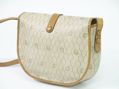 Dior Honeycomb Pattern Shoulder Bag Pochette Beige — view 2