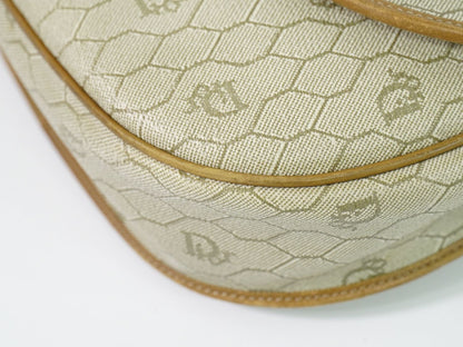 Dior Honeycomb Pattern Shoulder Bag Pochette Beige — view 7