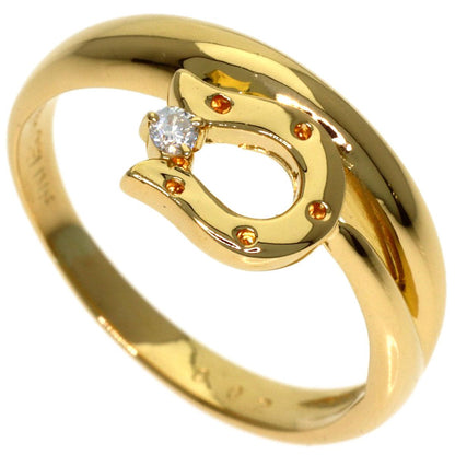 Celine Horse Shoe Diamond Ring 18K Yellow Gold