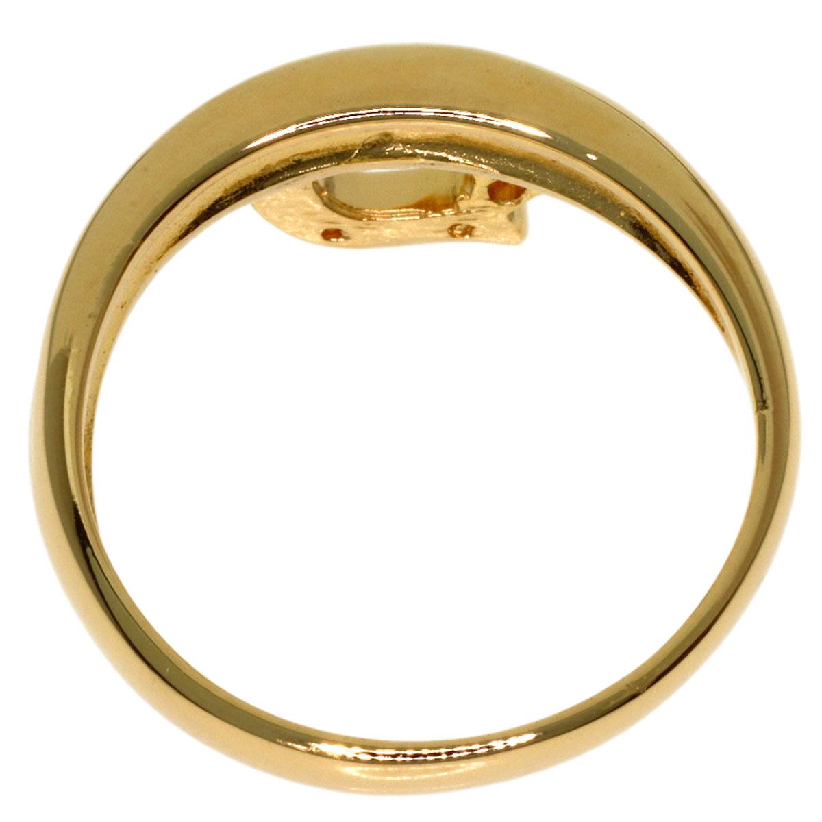 Celine Horse Shoe Diamond Ring 18K Yellow Gold — view 4