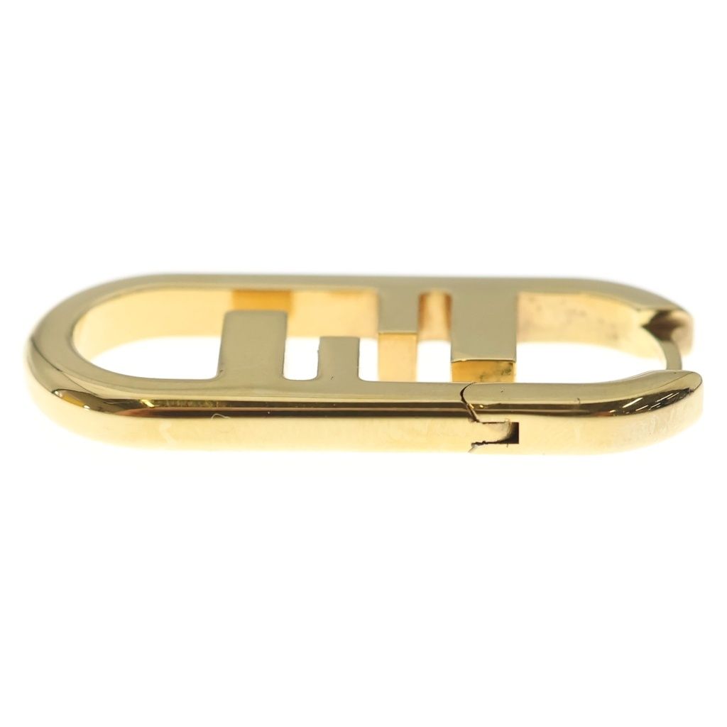 Fendi O-Rock FF Logo Earrings Gold SS — view 3