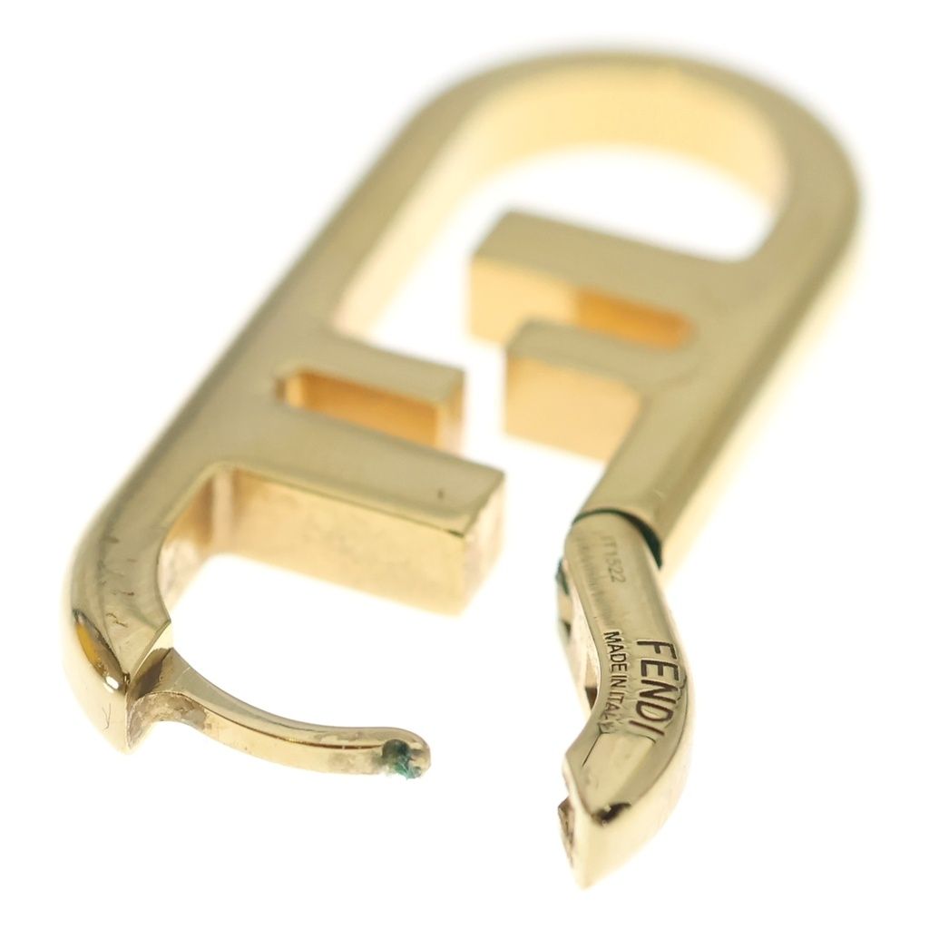 Fendi O-Rock FF Logo Earrings Gold SS — view 5
