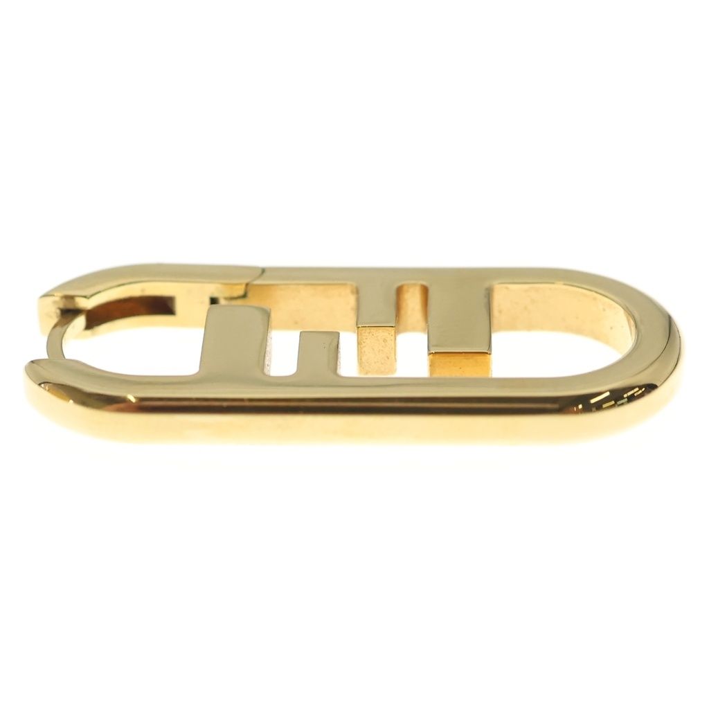 Fendi O-Rock FF Logo Earrings Gold SS — view 4