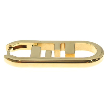 Fendi O-Rock FF Logo Earrings Gold SS — view 4