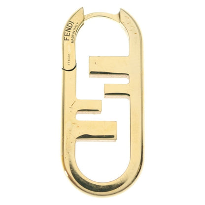 Fendi O-Rock FF Logo Earrings Gold SS — view 2