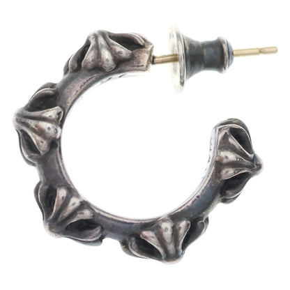 Chrome Hearts Hoop Cross Band Earrings Silver — view 3