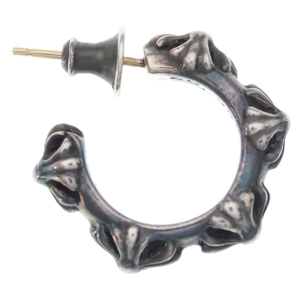 Chrome Hearts Hoop Cross Band Earrings Silver — view 4