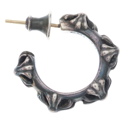 Chrome Hearts Hoop Cross Band Earrings Silver — view 4