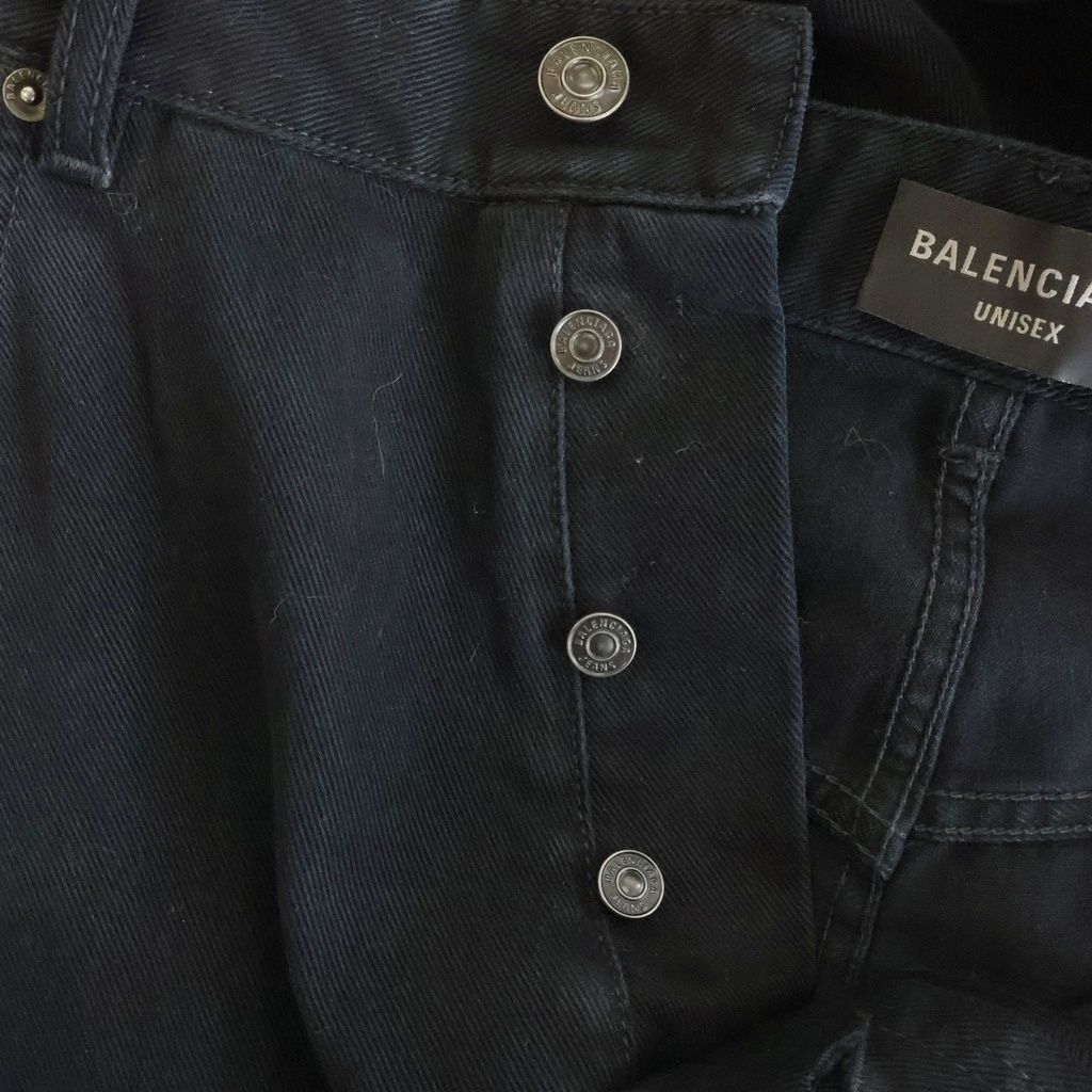 Balenciaga Baggy Denim Pants Black — view 5