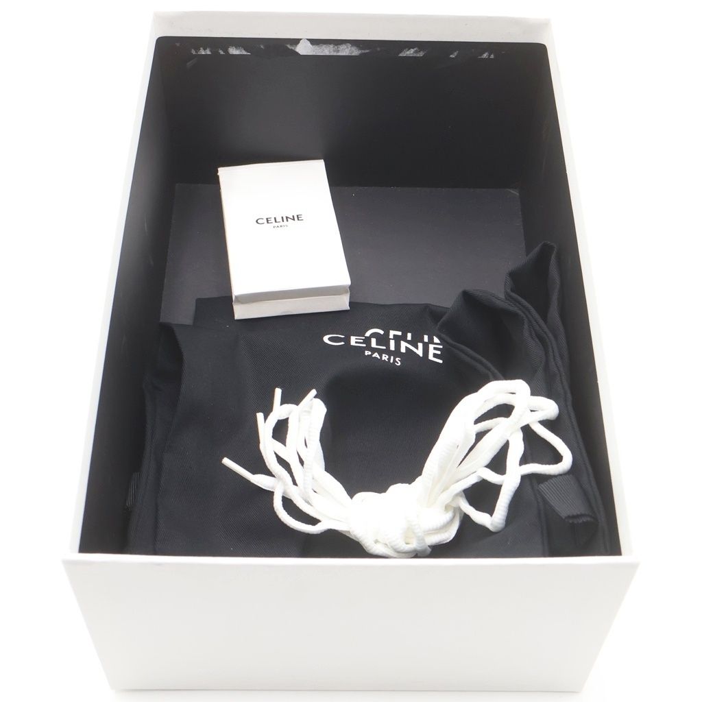 Celine Triomphe Jane Canvas Low-Cut Sneakers White Blue — view 6