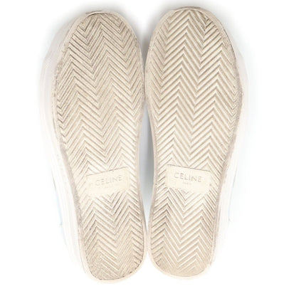 Celine Triomphe Jane Canvas Low-Cut Sneakers White Blue — view 5