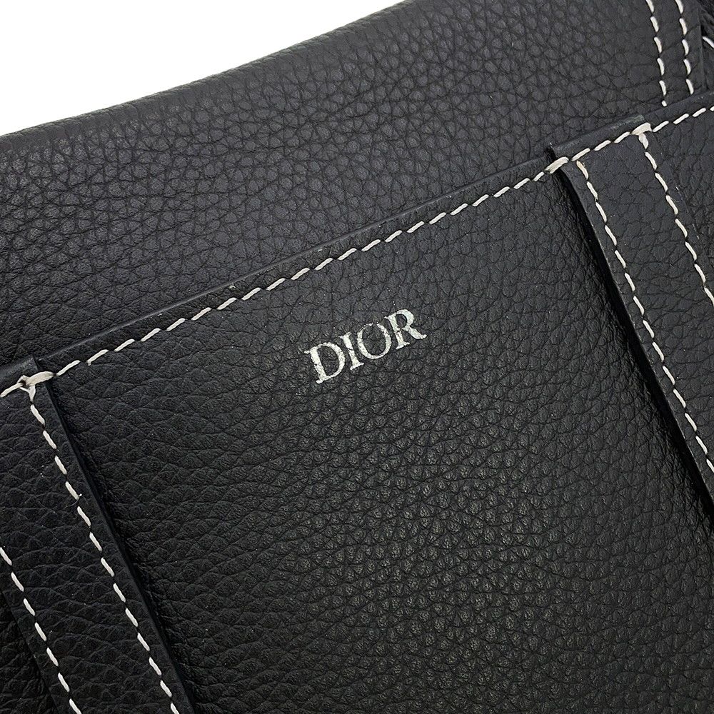 Dior Clutch Kaws Collaboration Saddle Bag Leather Black — view 7
